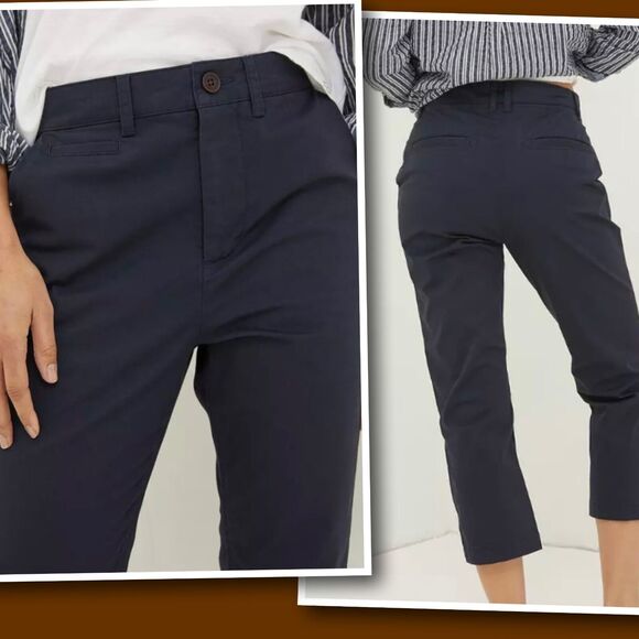 FAT FACE FARNHAM Chino Capris Pearwood Brown Cotton/Elastane Sz 14L NWT - Picture 12 of 13